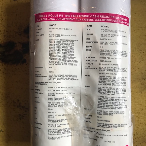 10 Rolls of 45mm Cash Register Tape - Picture 2 of 2